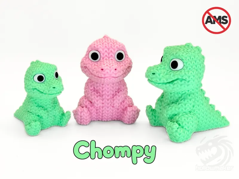 Chompy - Cute Knitted Crocodile (No AMS)