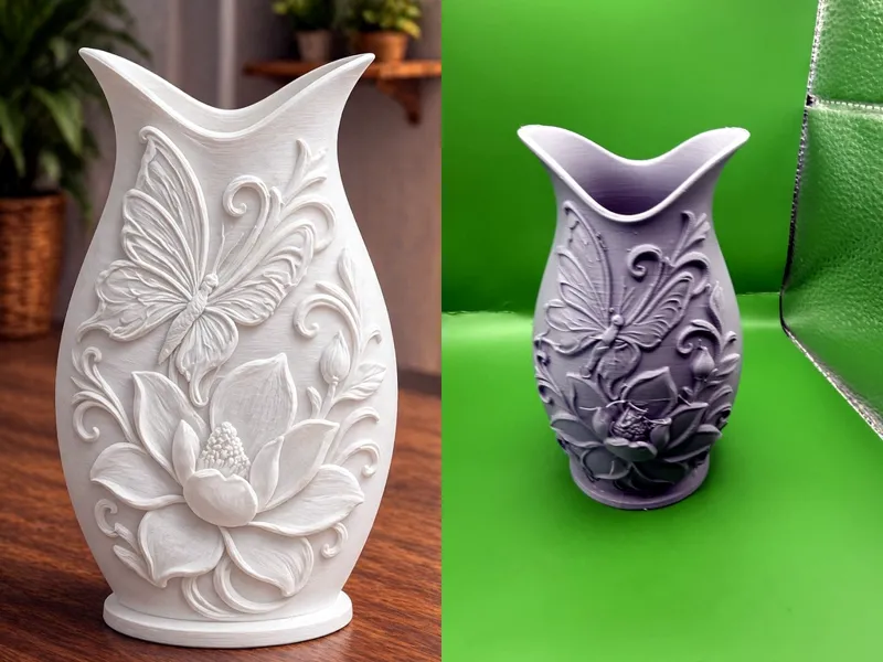 Butterfly Lotus Floral Vase