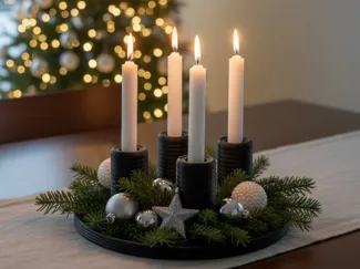 Modern Advent Candle Holder – Minimalist Christmas