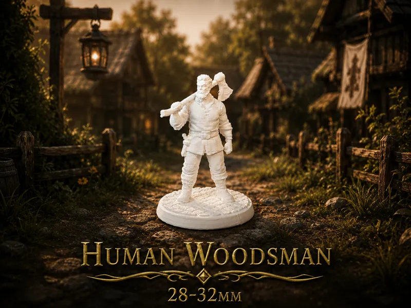 Human Woodsman - DnD Miniature