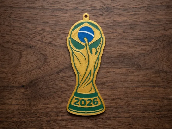 Chaveiro Taça Copa do Mundo 2026 Brasil 