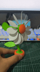 Miniatura 2 do modelo 3D 花朵风向标摆件