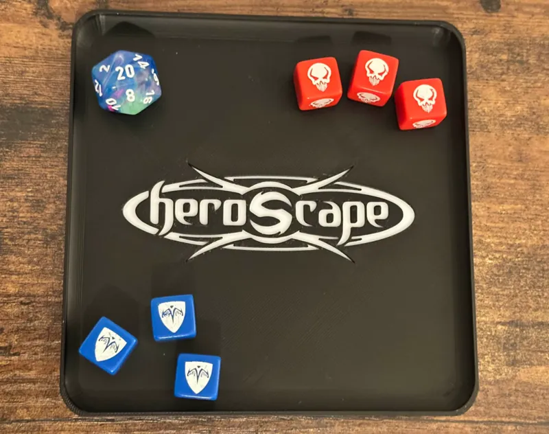 Slim Stackable Dice Tray - Heroscape Logo
