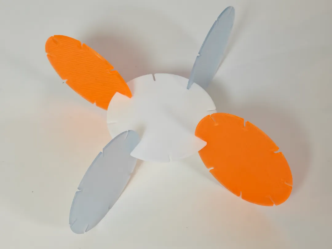 [Customizable] Snowflake Interlocking Round Card - Free 3D Print Model ...