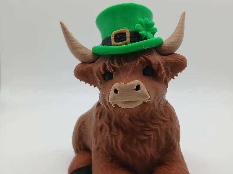 St. Patrick Day Highland Cow