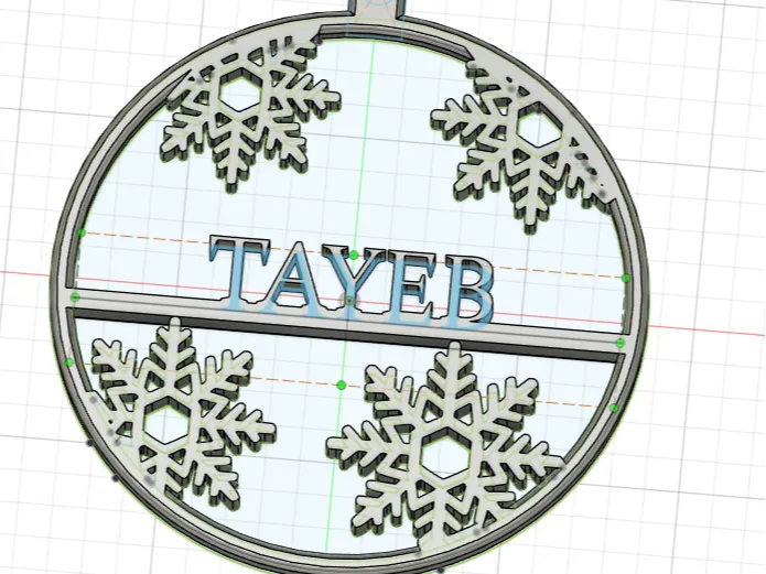 Boule de noel Prénom TAYEB 