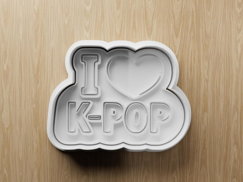 I Love K-Pop Cookie Cutter|Kpop Fan Cookie Cutter