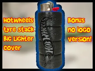 Bic Lighter cover - Tyre stack Hotwheels