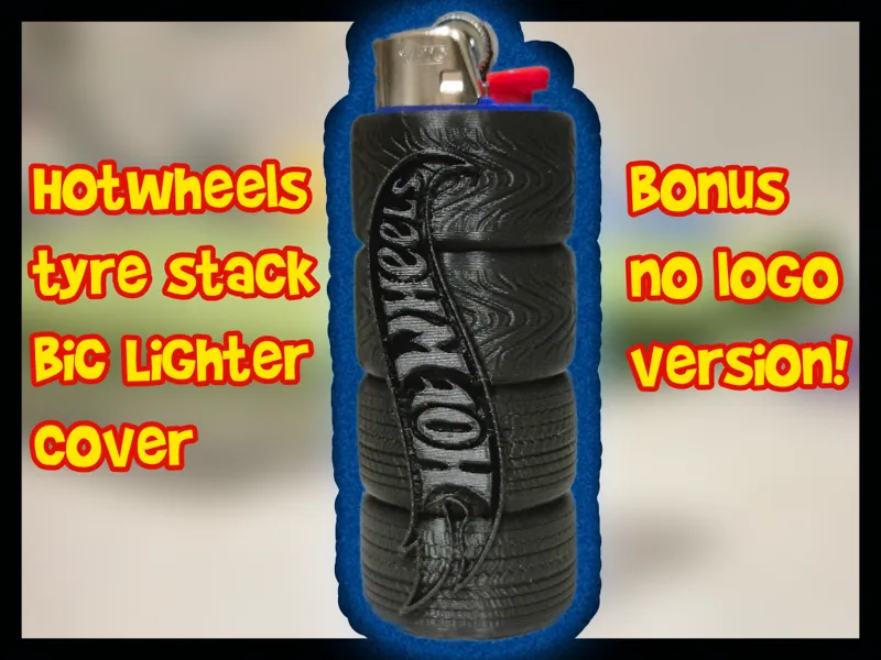 Bic Lighter cover - Tyre stack Hotwheels