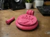 Fixed hinge + customizable lock pin