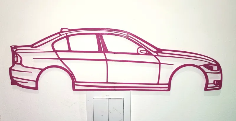 BMW E90 WallArt Silhouette Outline