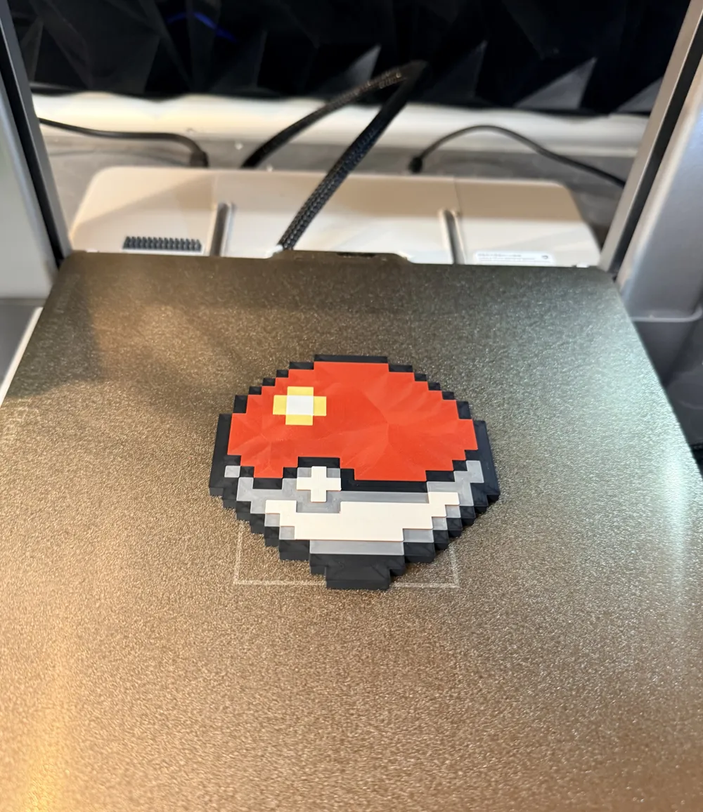 Pixel Poké Ball Display – 5 Color No AMS - Free 3D Print Model - MakerWorld