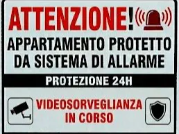 Cartello segnaletico impianto di allarme