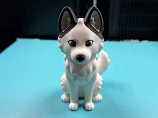 Cartoon Style Husky Dog