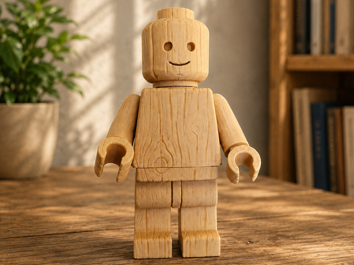 Brick Man Wood Style 3D model