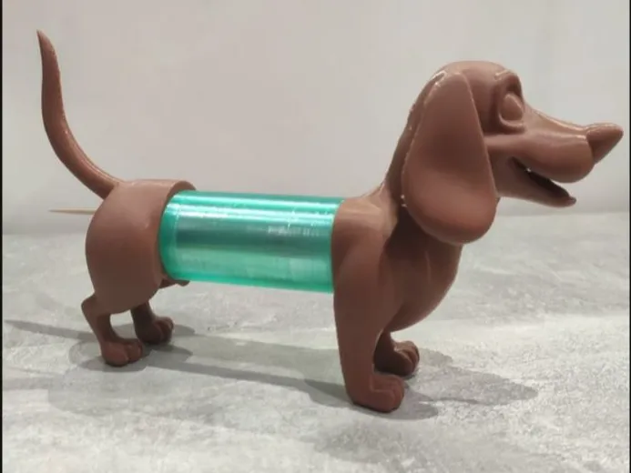 Dachshund shaped toothpick holder