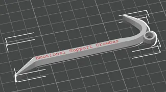 Emotional Support Crowbar (pendant)