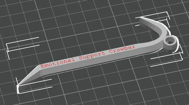 Emotional Support Crowbar (pendant)