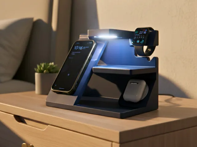 BedSide Table Lamp & Organizer | Apple Magsafe