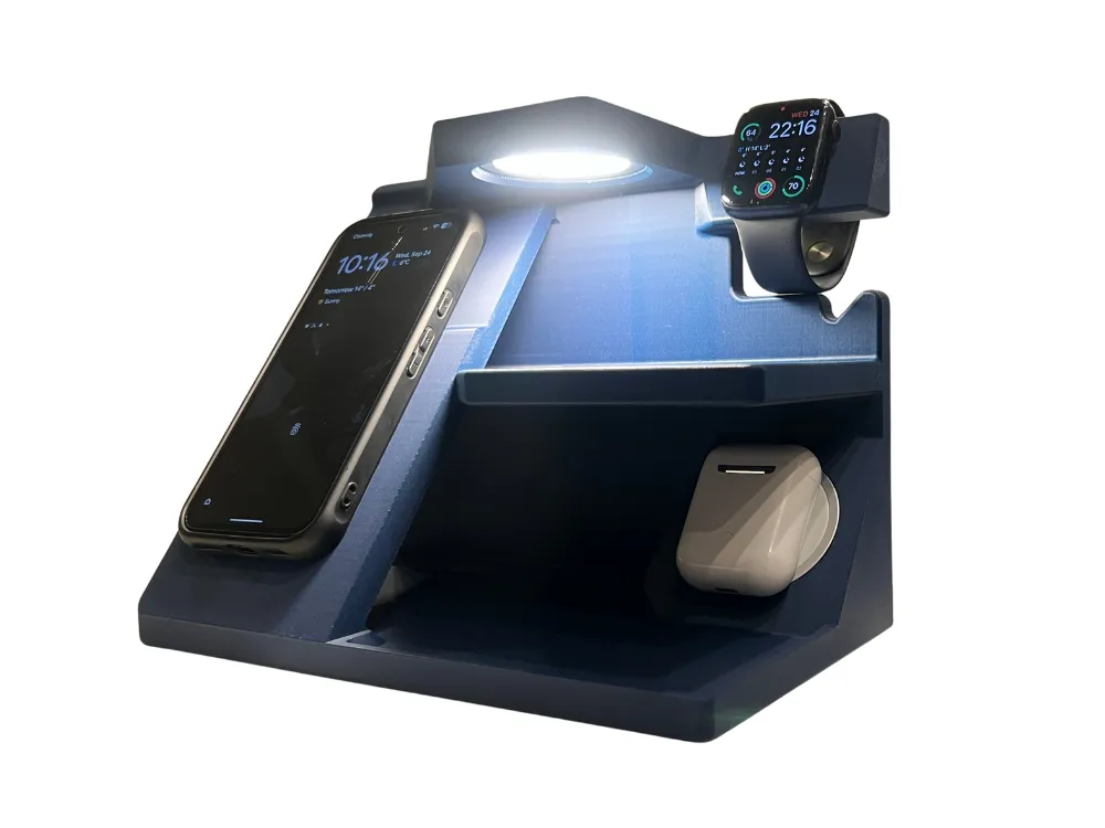 BedSide Table Lamp & Organizer | Apple Magsafe view 3