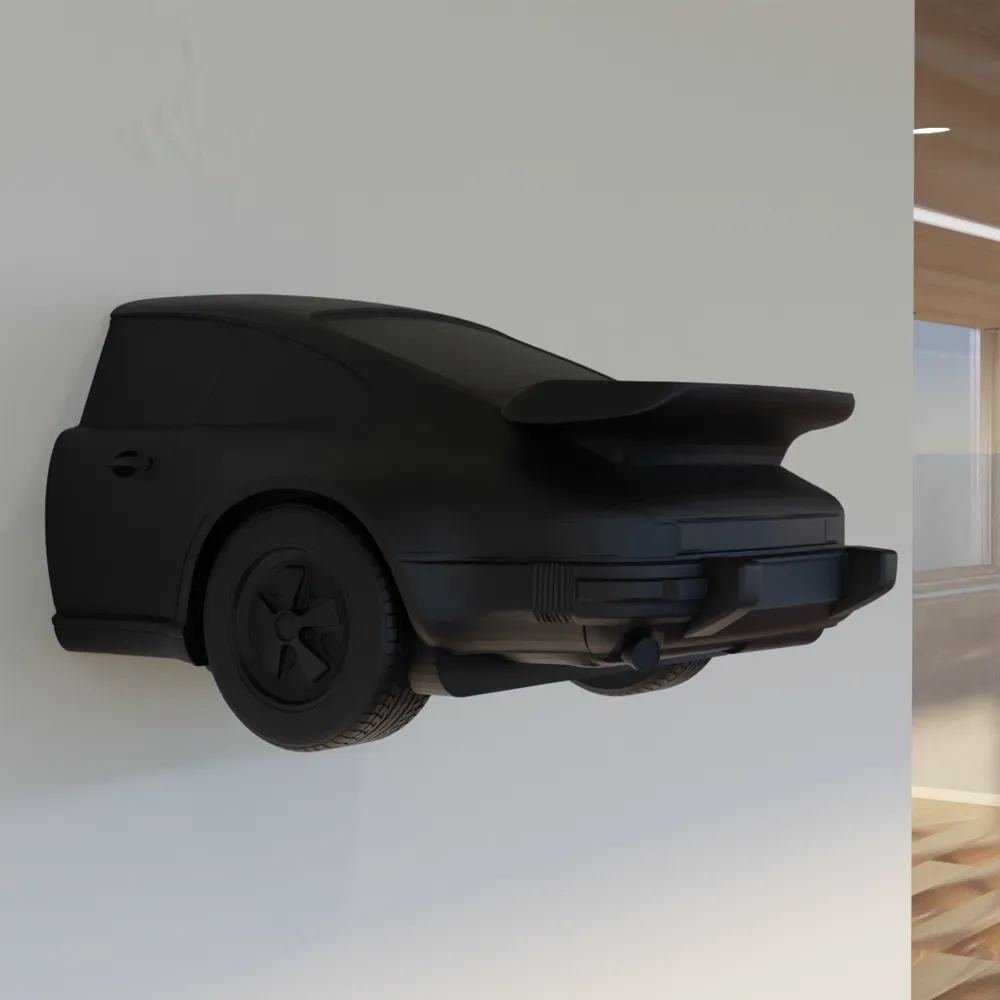 Porsche 911 Turbo 930 Wall Art - Rear View - Free 3D Print Model ...