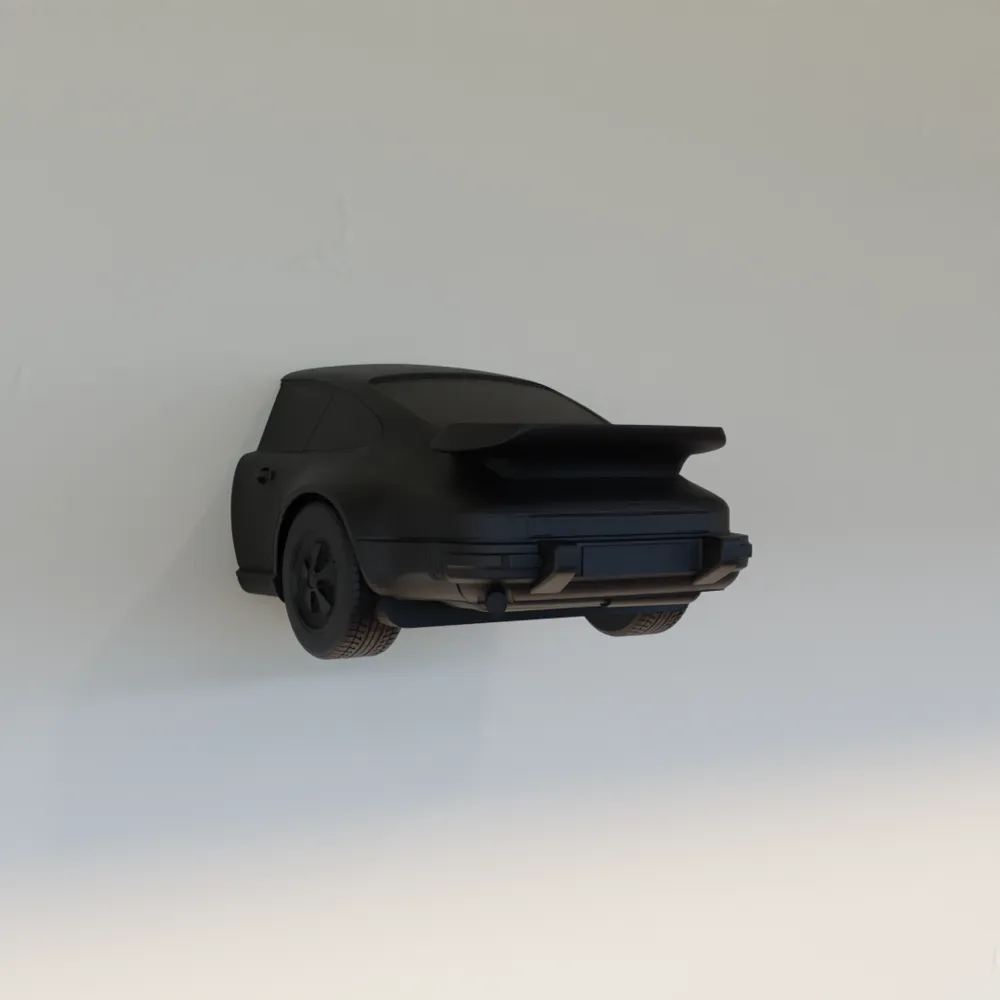 Porsche 911 Turbo 930 Wall Art - Rear View - Free 3D Print Model ...