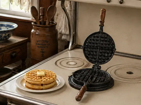 Figura decorativa: Miniature Antique Waffle Maker and Waffles — referencia de MakerWorld