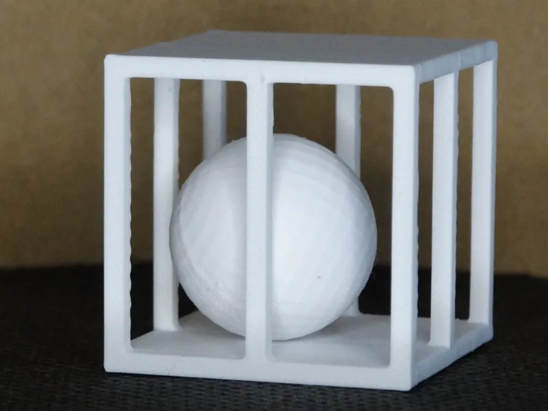 Ball / Sphere in Cage - Kugel im Käfig