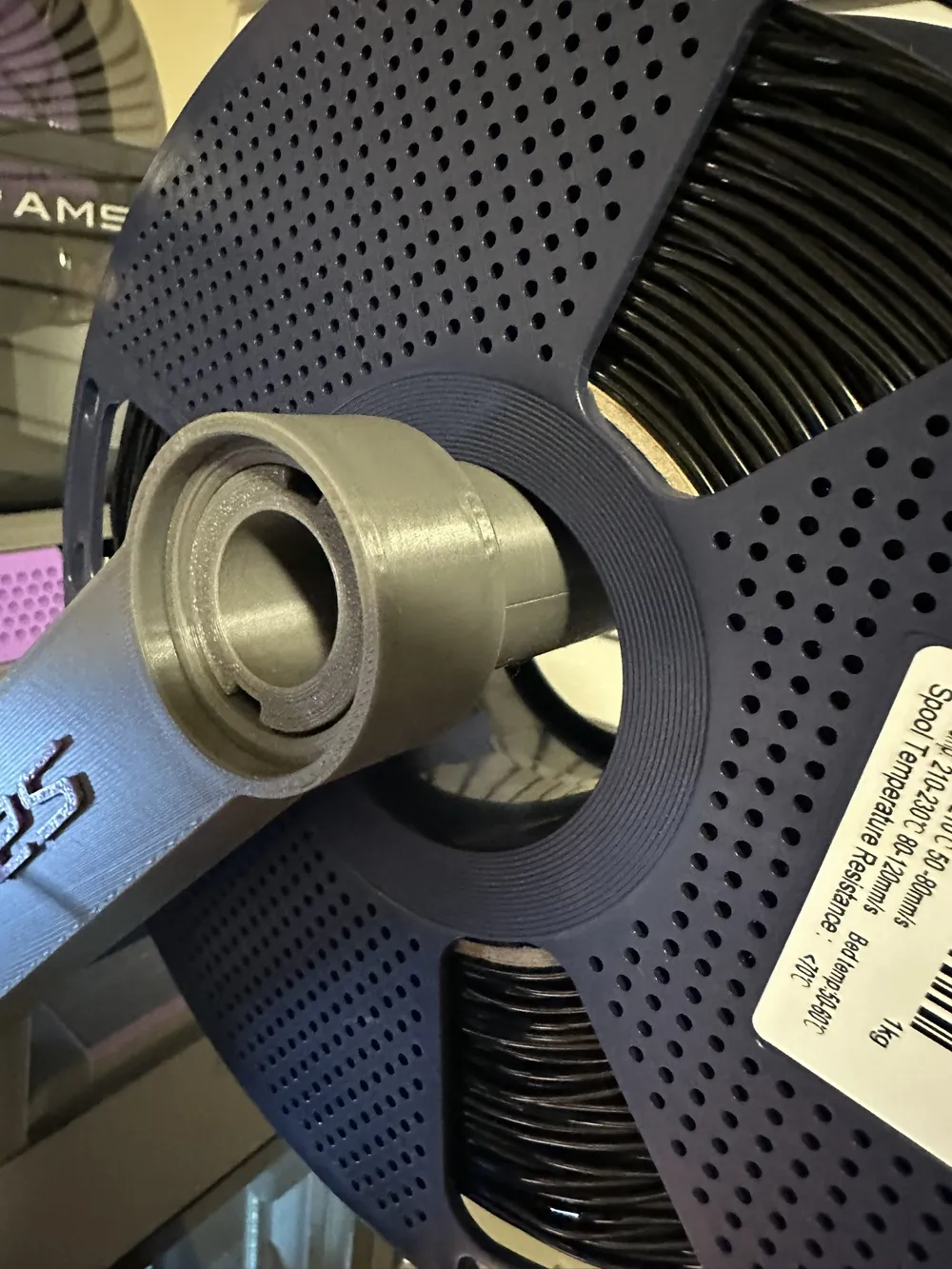 P2S Top spool holder for BLV Riser - Free 3D Print Model - MakerWorld