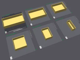 Gridfinity Bin 3x1 up to x6 U6 Fingerslide Magnets