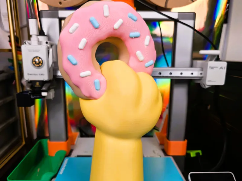 Homer's Holy Grail Simpsons Hand & Donut Statue