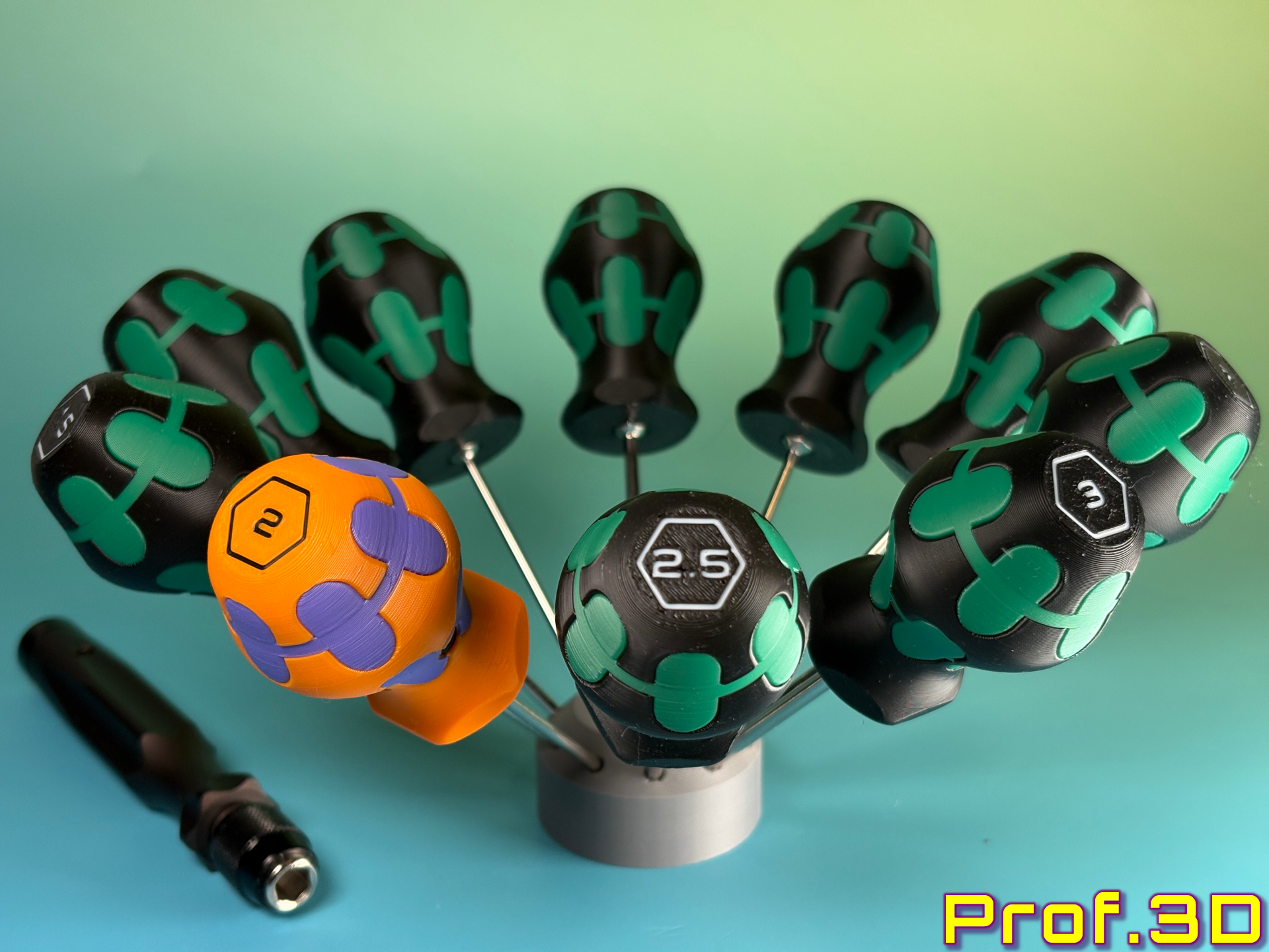 Stubby Wera Style MakerWorld Screwdriver Kit Grips