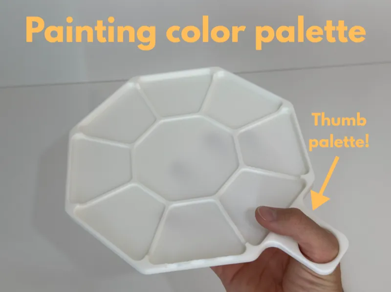Thumb painting color palette
