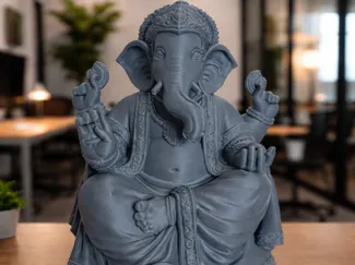 Lord Ganesha Desk Idol | Clean, Detailed FDM Print