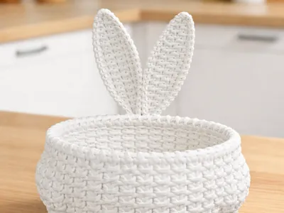 Bunny Ear Easter Basket Bowl