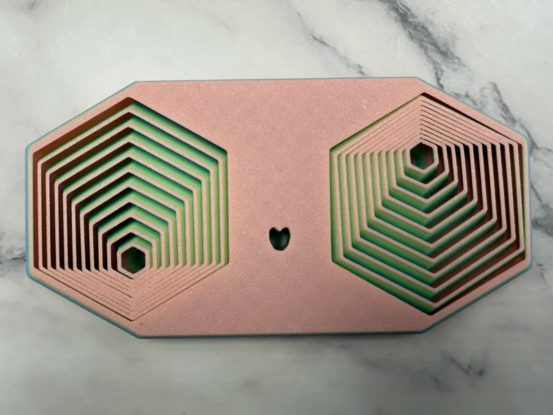 Fidget Face - Hexagonal - Ten Rings