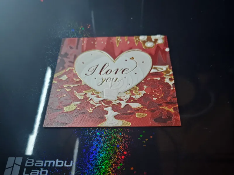 I Love You Valentine's day 100x100mm giftcard