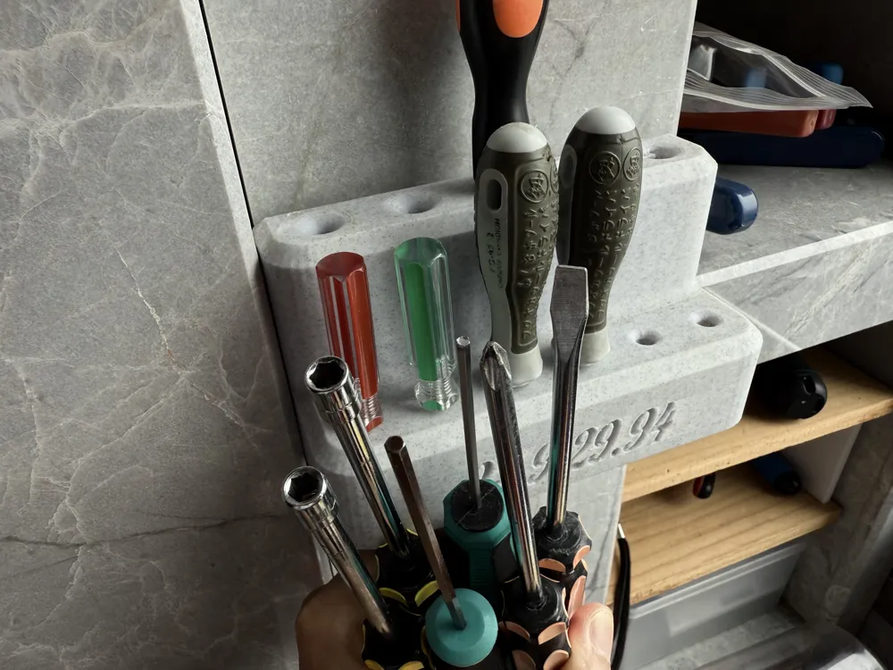 Double layer screwdriver rack, tool storage by WonderMaker MakerWorld ...