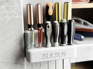 Double layer screwdriver rack, tool storage