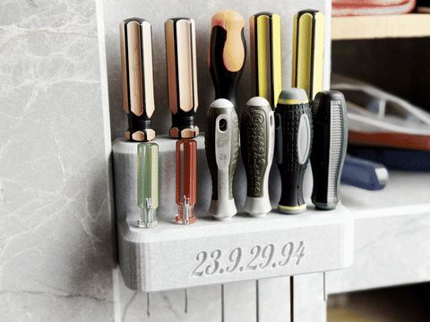 Double layer screwdriver rack, tool storage