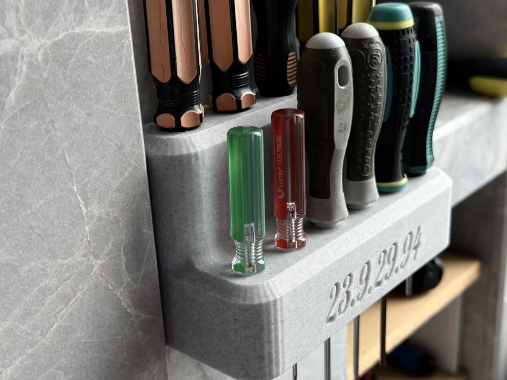 Creative Screwdriver Rack Double layer screwdriver rack, tool storage by WonderMaker MakerWorld ...