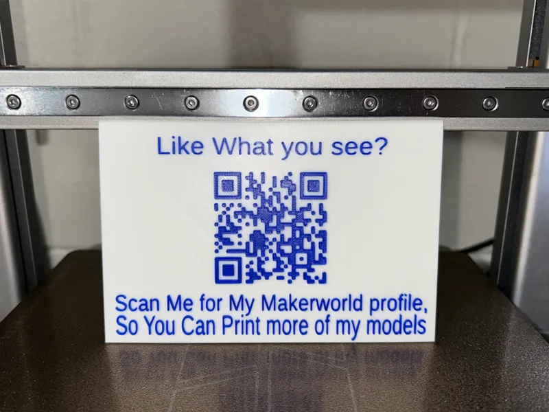 Customizable Qr Sign for Going to your profile