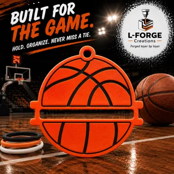 Accesorio para sujetar ligas de cabello: Basketball Hair Tie Holder Keychain — vista de referencia 3