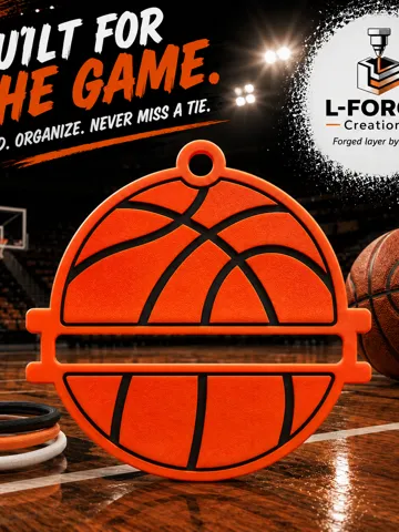 Accesorio para sujetar ligas de cabello: Basketball Hair Tie Holder Keychain — vista de referencia 2