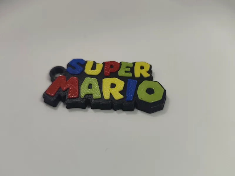 Super Mario Logo Keychain