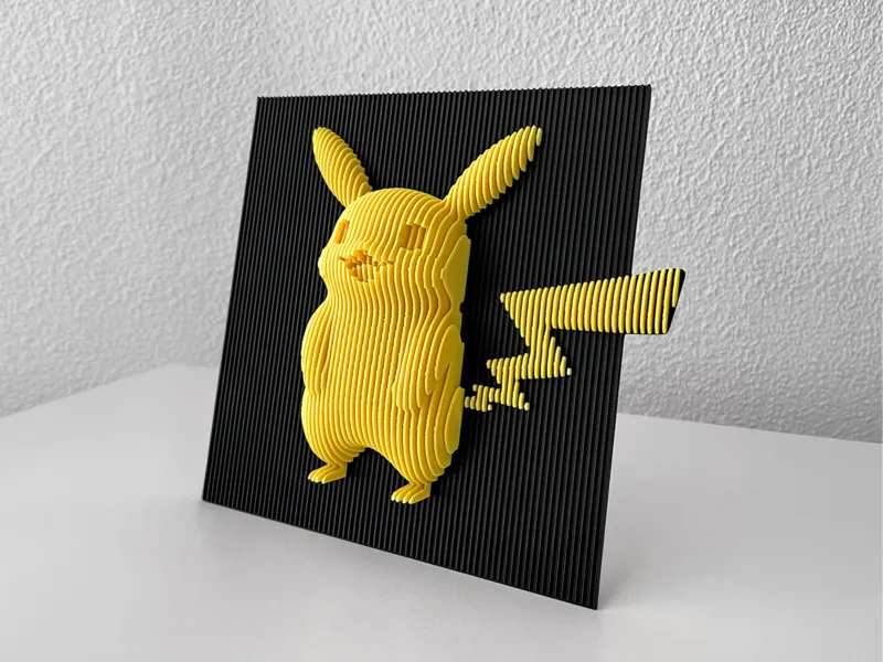 Pikachu Layered Sculpture