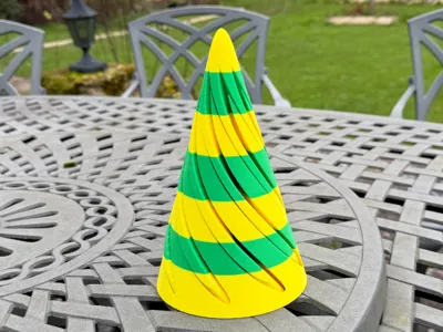 Giant Stripey Spiral Fidget (with Prime Tower)