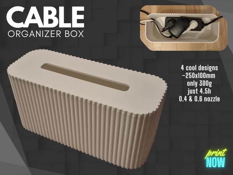 Cable Organizer Box for power strips