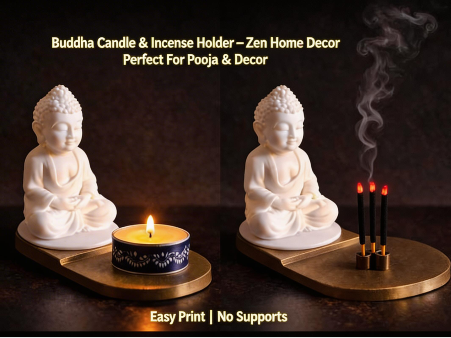 Buddha Candle & Incense Holder – Zen Home Decor