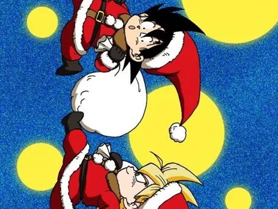 Goku multi-part Christmas frame part 1
